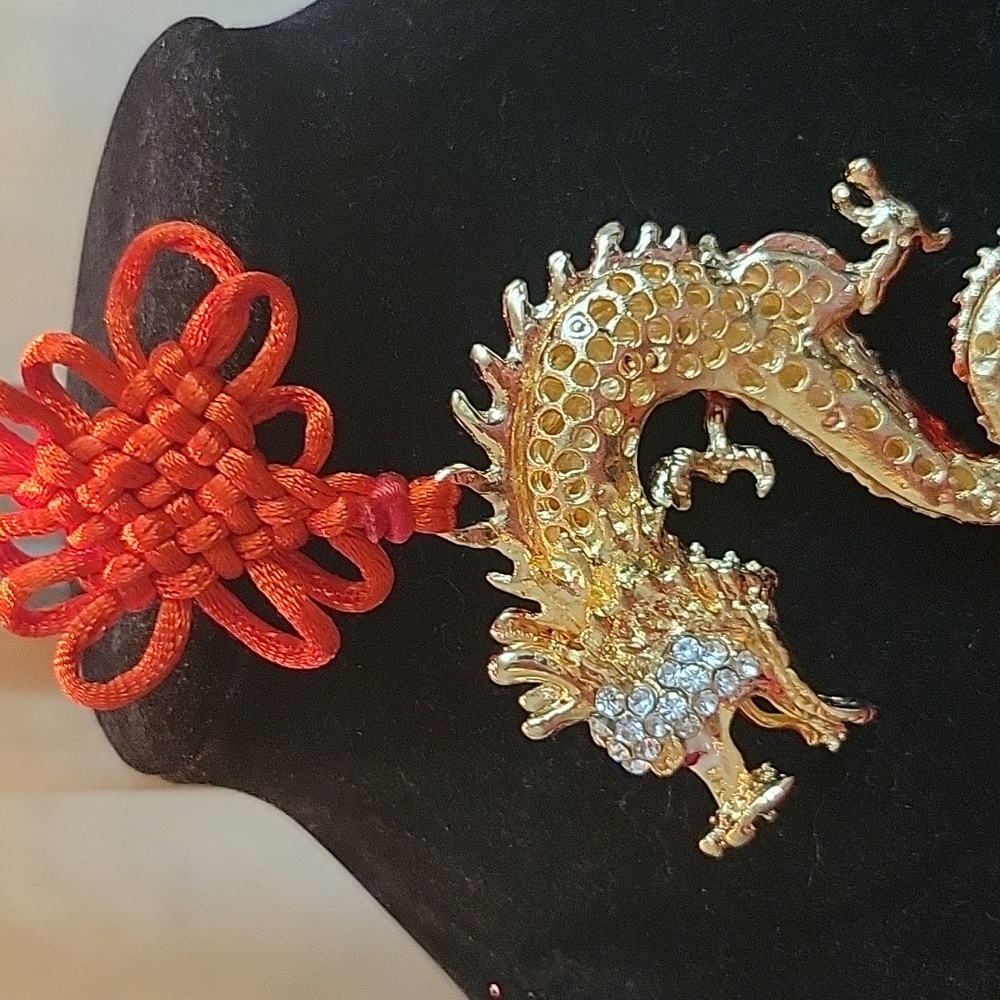 Fabric Dragon bag and Charm - Picture 7 of 8